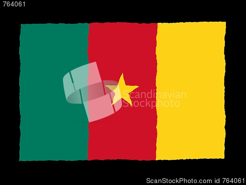 Image of Handdrawn flag of Cameroon