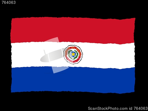 Image of Handdrawn flag of Paraguay