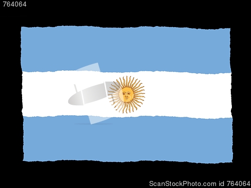 Image of Handdrawn flag of Argentina