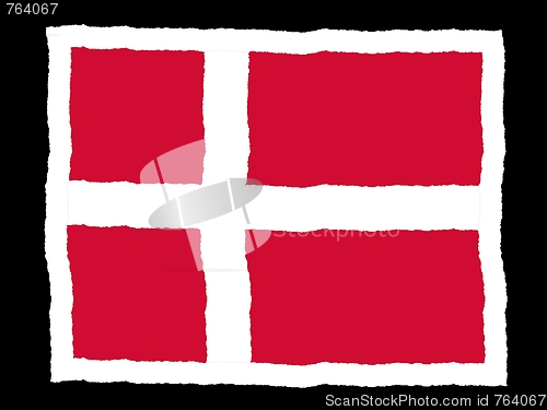 Image of Handdrawn flag of Denmark