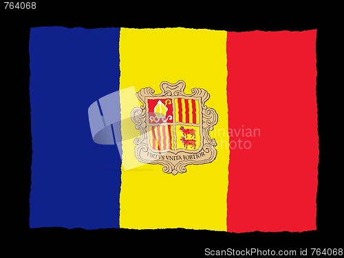 Image of Handdrawn flag of Andorra