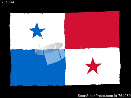 Image of Handdrawn flag of Panama