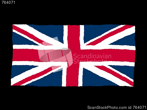 Image of Handdrawn flag of the UK Union Jack
