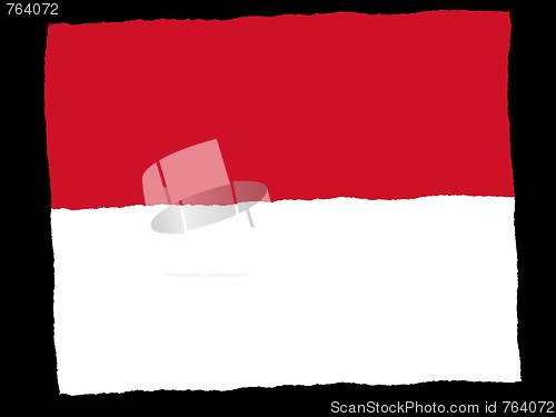 Image of Handdrawn flag of Monaco