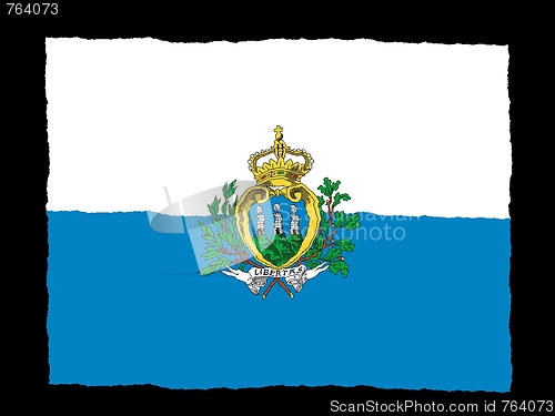 Image of Handdrawn flag of San Marino