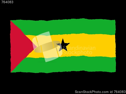 Image of Handdrawn flag of Sao Tome and Principe