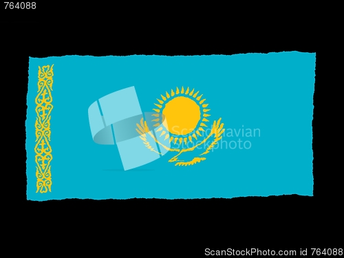 Image of Handdrawn flag of Kazakhstan