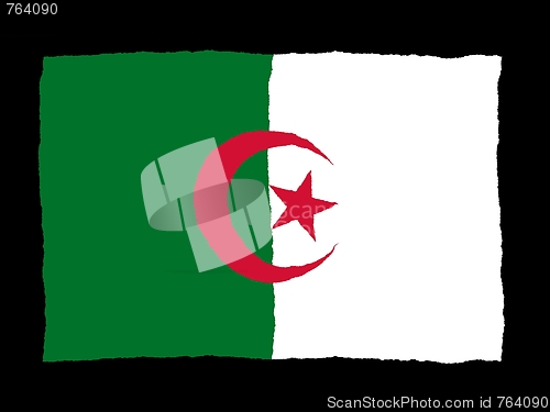 Image of Handdrawn flag of Algeria