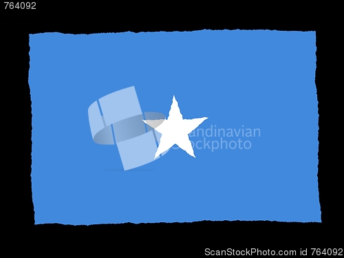 Image of Handdrawn flag of Somalia