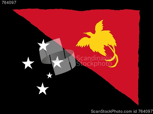 Image of Handdrawn flag of Papua New Guinea