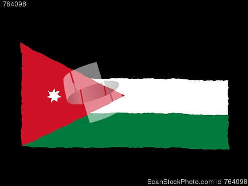 Image of Handdrawn flag of Jordan