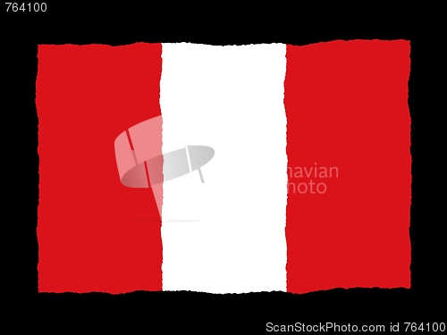 Image of Handdrawn flag of Peru