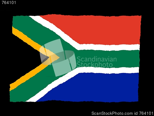 Image of Handdrawn flag of South Africa