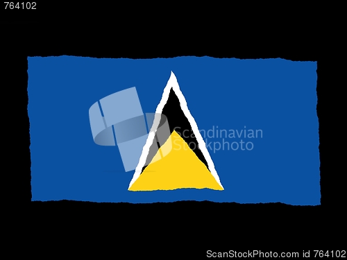 Image of Handdrawn flag of Saint Lucia