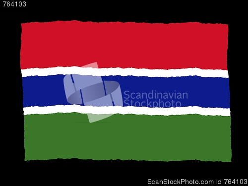 Image of Handdrawn flag of Gambia