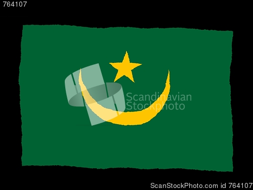 Image of Handdrawn flag of Mauritania