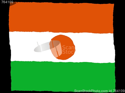 Image of Handdrawn flag of Niger