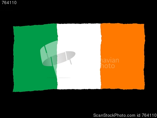 Image of Handdrawn flag of Ireland