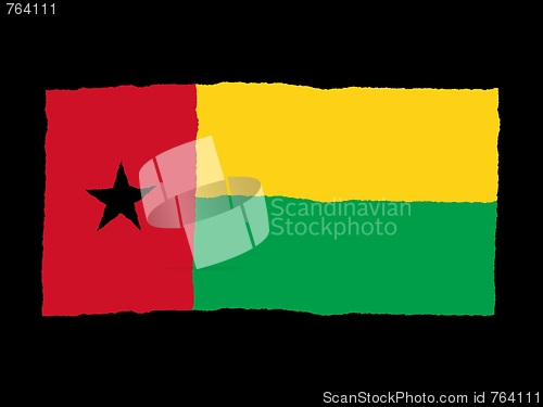 Image of Handdrawn flag of Guinea-Bissau