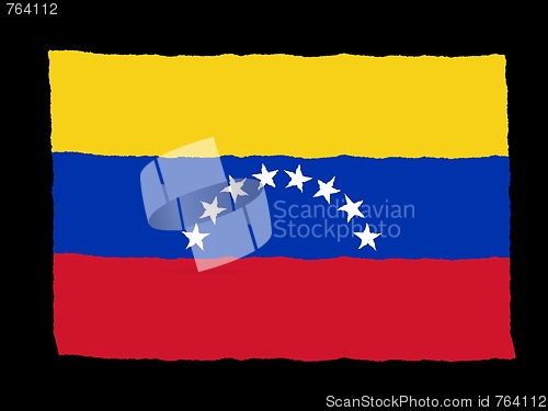 Image of Handdrawn flag of Venezuela