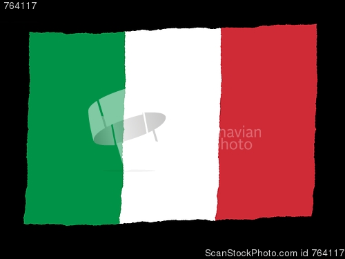 Image of Handdrawn flag of Italy