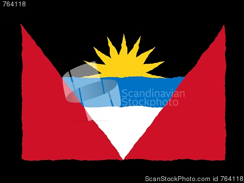 Image of Handdrawn flag of Antigua Barbuda