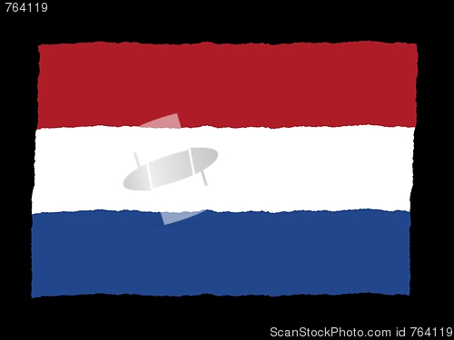 Image of Handdrawn flag of Netherlands