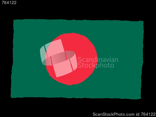 Image of Handdrawn flag of Bangladesh