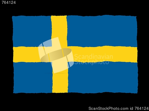 Image of Handdrawn flag of Sweden