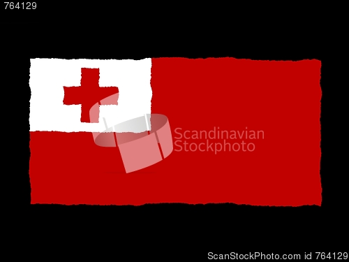 Image of Handdrawn flag of Tonga