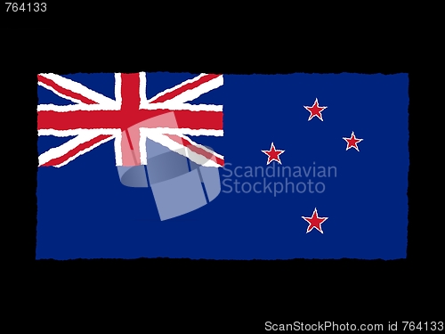Image of Handdrawn flag of New Zealand