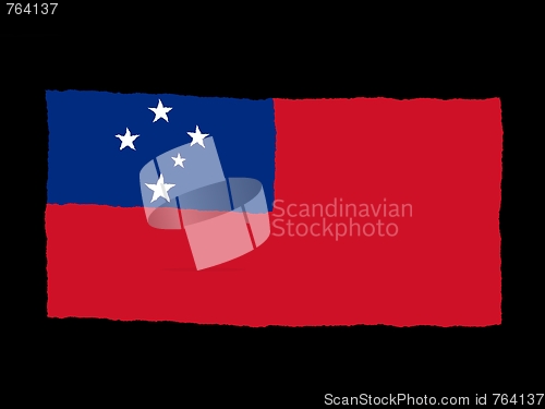 Image of Handdrawn flag of Samoa