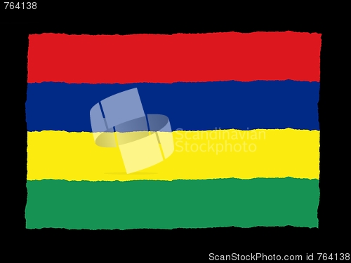 Image of Handdrawn flag of Mauritius