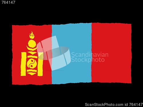 Image of Handdrawn flag of Mongolia