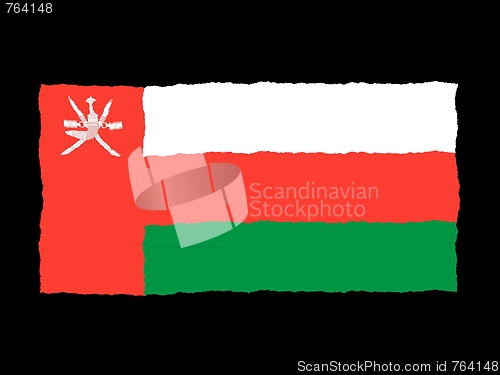 Image of Handdrawn flag of Oman