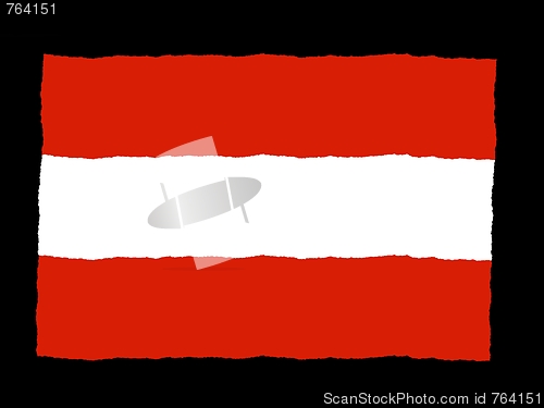 Image of Handdrawn flag of Austria