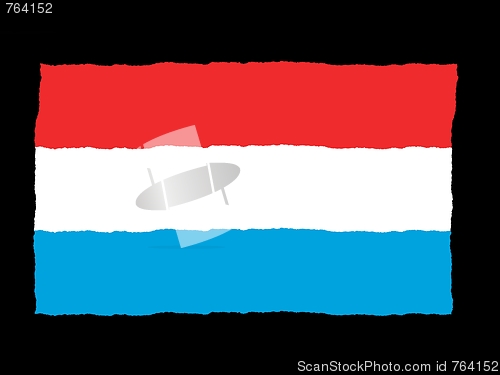 Image of Handdrawn flag of Luxembourg