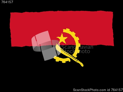 Image of Handdrawn flag of Angola