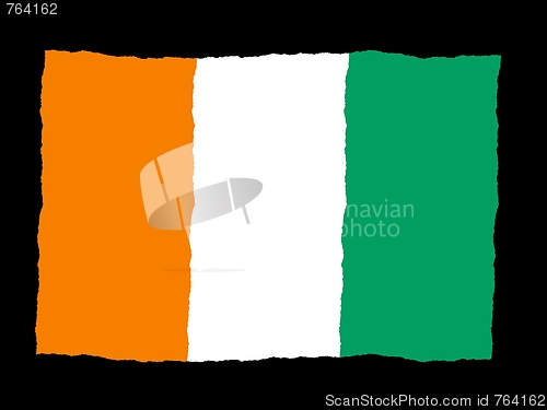 Image of Handdrawn flag of Cote Ivoire