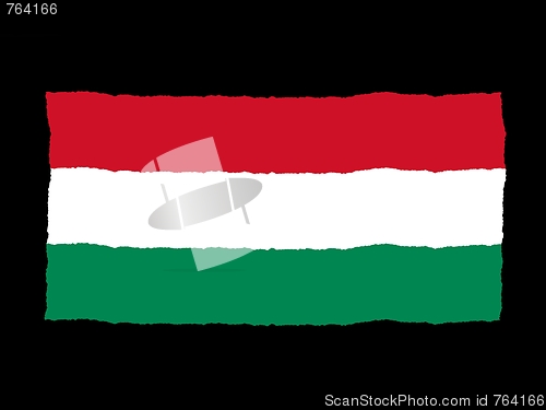 Image of Handdrawn flag of Hungary