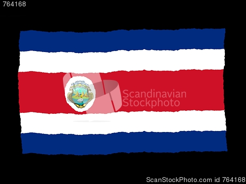 Image of Handdrawn flag of Costa Rica