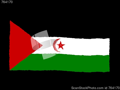 Image of Handdrawn flag of Western Sahara