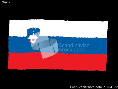 Image of Handdrawn flag of Slovenia