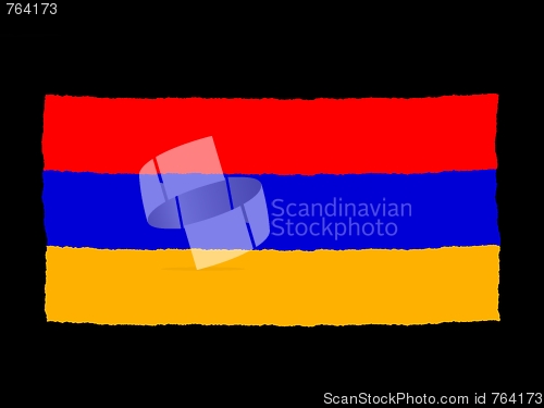 Image of Handdrawn flag of Armenia