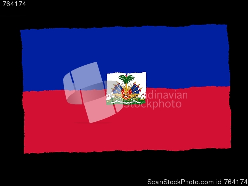 Image of Handdrawn flag of Haiti
