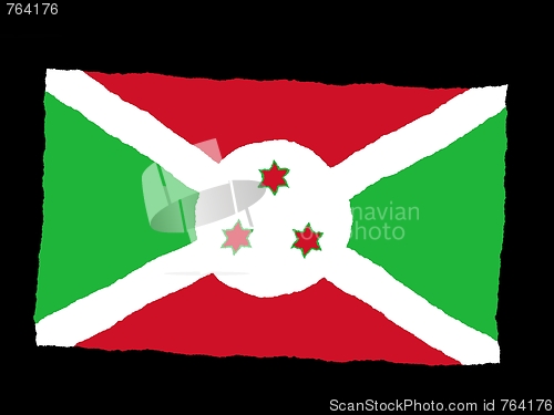 Image of Handdrawn flag of Burundi