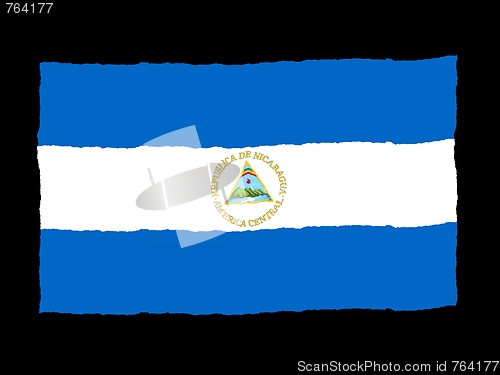 Image of Handdrawn flag of Nicaragua