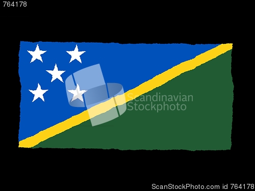 Image of Handdrawn flag of Solomon Islands