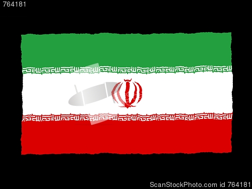 Image of Handdrawn flag of Iran