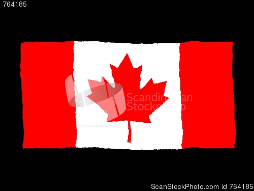 Image of Handdrawn flag of Canada